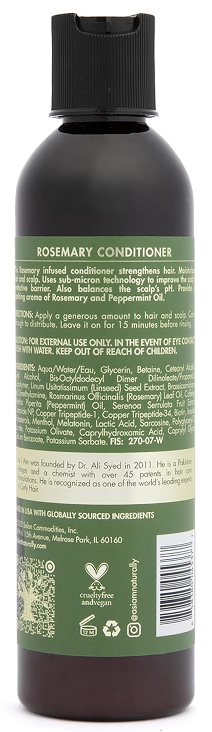 As I Am ROSEMARY CONDITIONER 8oz