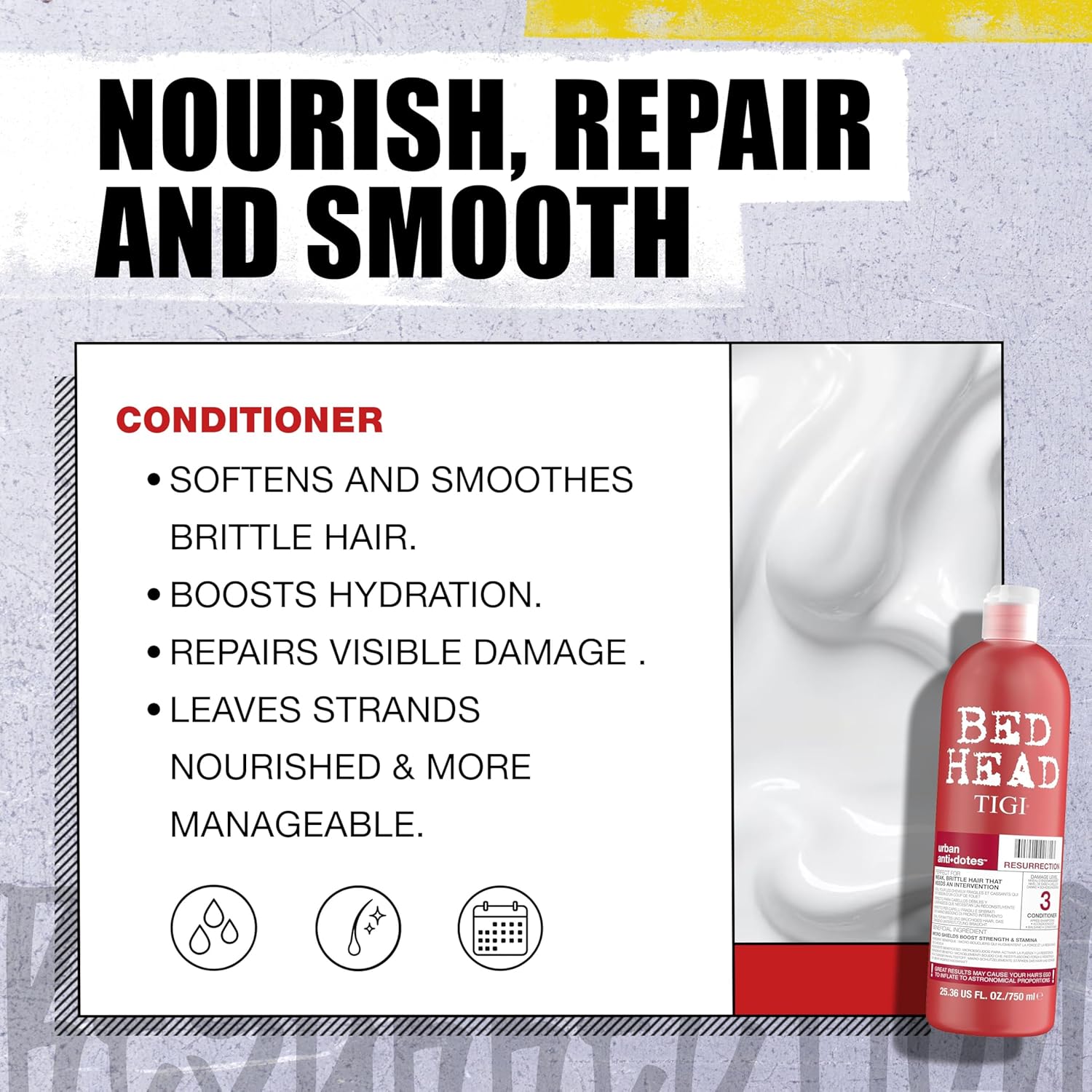 TIGI Bed Head Resurrection Shampoo & Conditioner Set – Damage Repair Haircare – 2 x 750ml