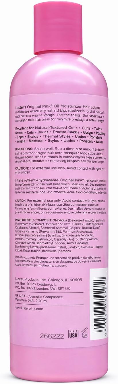 Luster’s Pink Oil Moisturizer – 12 Oz