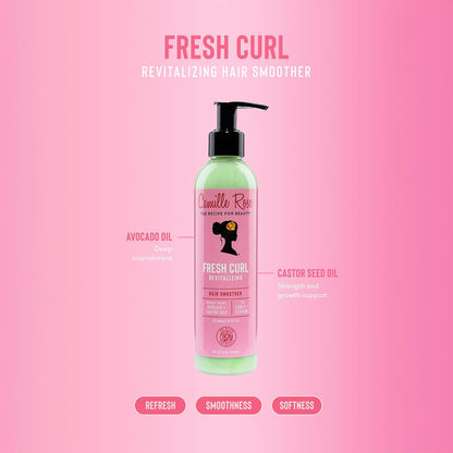 Camille Rose Fresh Curl 2-in-1 Hair Styling Cream &amp; Detangler Gel – 240ml