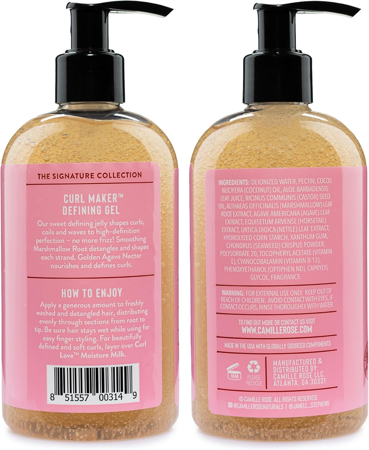 Camille Rose Curl Maker Hair Defining Jelly – 355ml