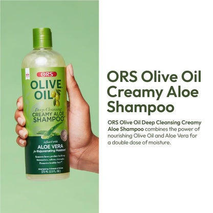 ORS Olive Oil Creamy Aloe Shampoo with Aloe Vera – Bonus – 16.25 Oz