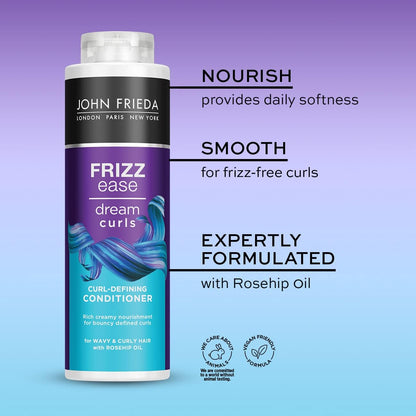 John Frieda Frizz Ease Dream Curls Shampoo &amp; Conditioner Duo Pack for Curly Hair – Anti-Frizz Haircare Set – 2 x 500ml