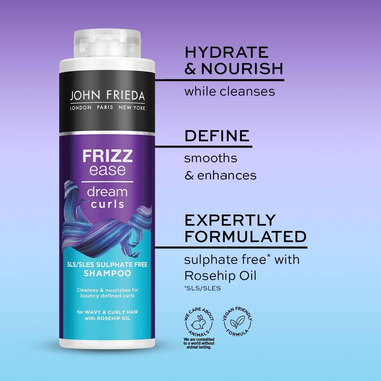 John Frieda Frizz Ease Dream Curls Shampoo &amp; Conditioner Duo Pack for Curly Hair – Anti-Frizz Haircare Set – 2 x 500ml