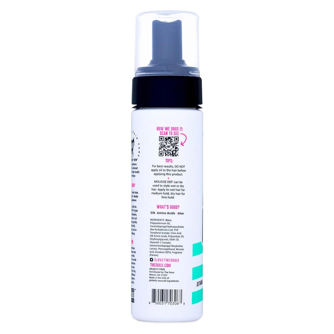 THE DOUX MOUSSE DEF TEXTURE FOAM MOUSSE 7oz