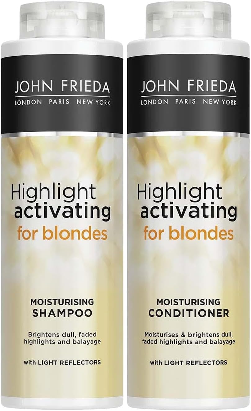John Freida BLONDE HIGHLIGHT ACT MOIST SHAMPOO &amp; CONDITIONER DUE PACK 2 X 500ml