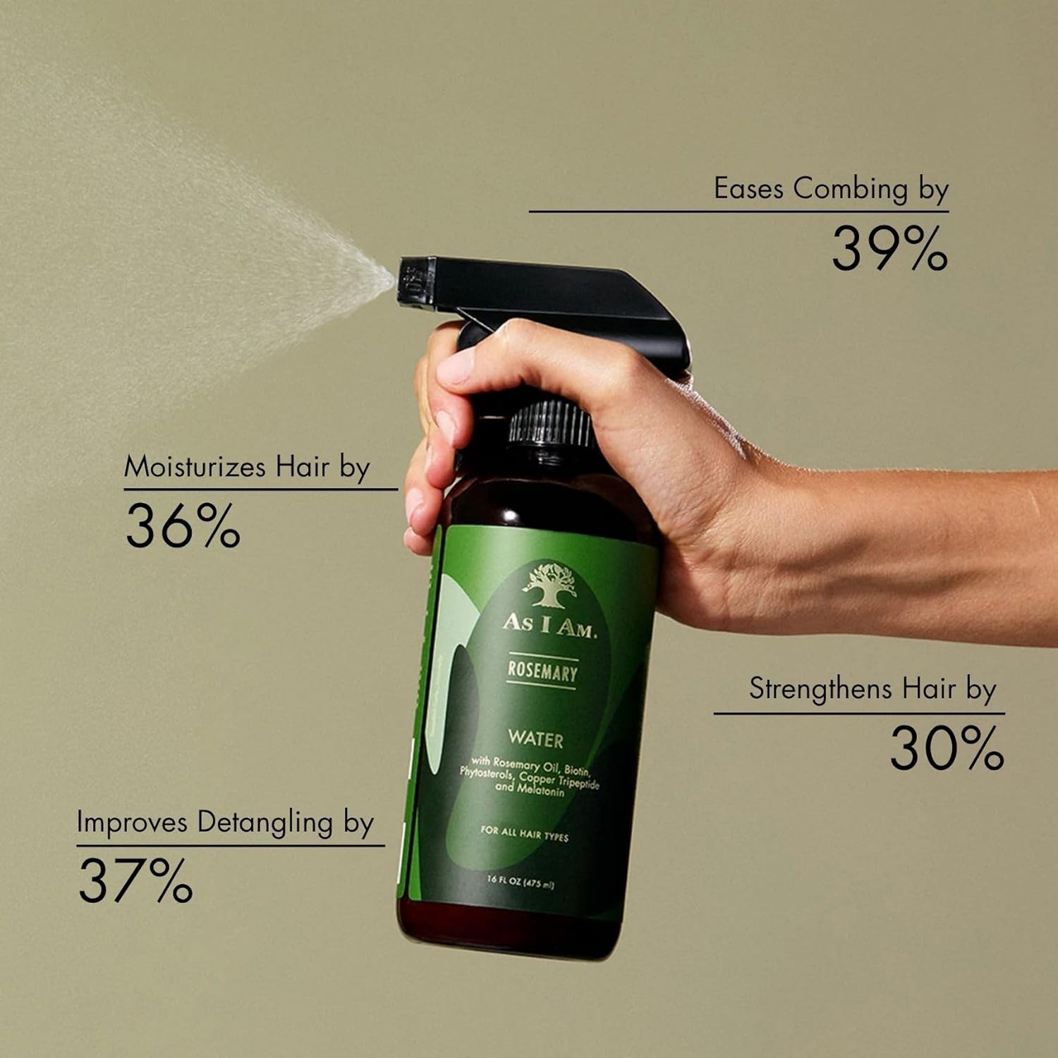 AS I AM ROSEMARY WATER 16oz