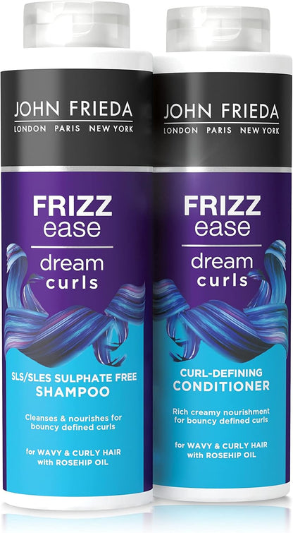 John Frieda Frizz Ease Dream Curls Shampoo &amp; Conditioner Duo Pack for Curly Hair – Anti-Frizz Haircare Set – 2 x 500ml