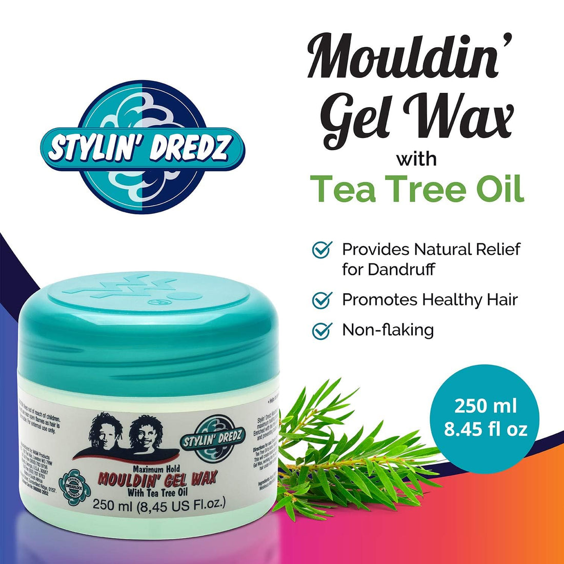 stylin dredz MOULDING GEL WAX MAXIMUM HOLD 250ml (CLEAR)