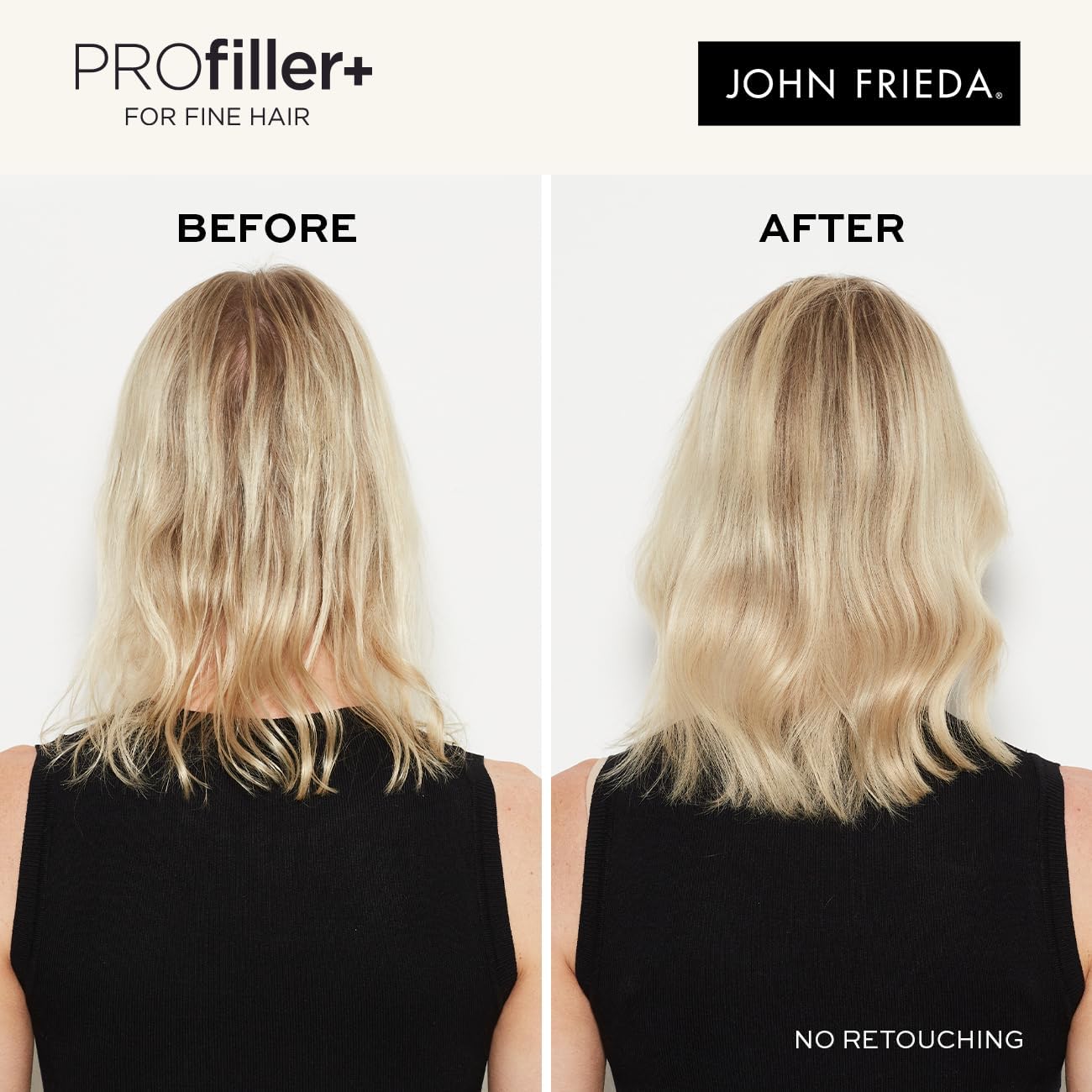 John Frieda PROfiller+ Thickening Shampoo &amp; Conditioner Duo Pack – Hair Thickening Haircare Set for Fine Hair – 2 x 500ml