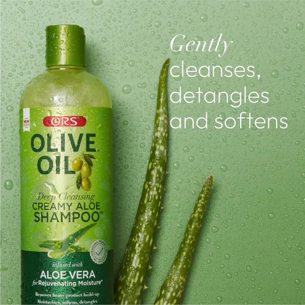 ORS Olive Oil Creamy Aloe Shampoo with Aloe Vera – Bonus – 16.25 Oz