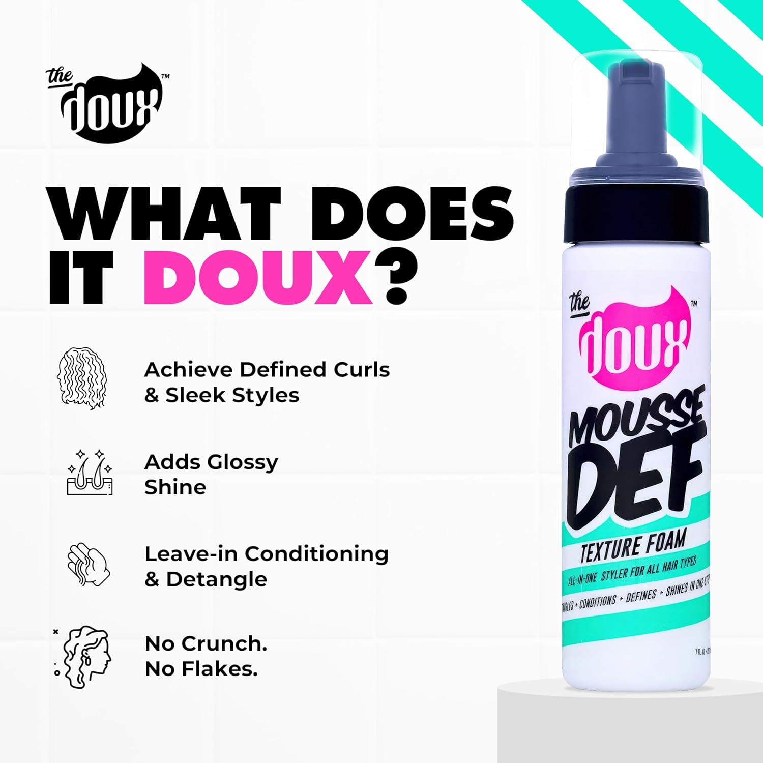 The Doux Mousse Def Texture Foam Mousse 7 oz