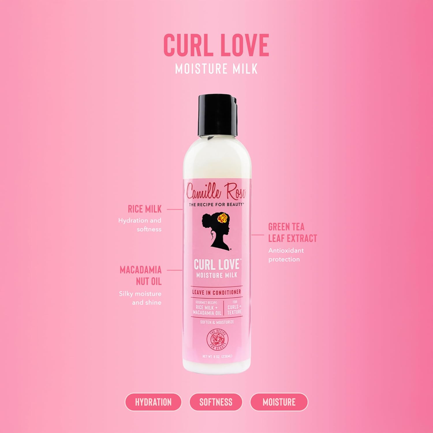 Camille Rose Curl Love Moisture Milk – Leave-In Conditioning Cream 240ml