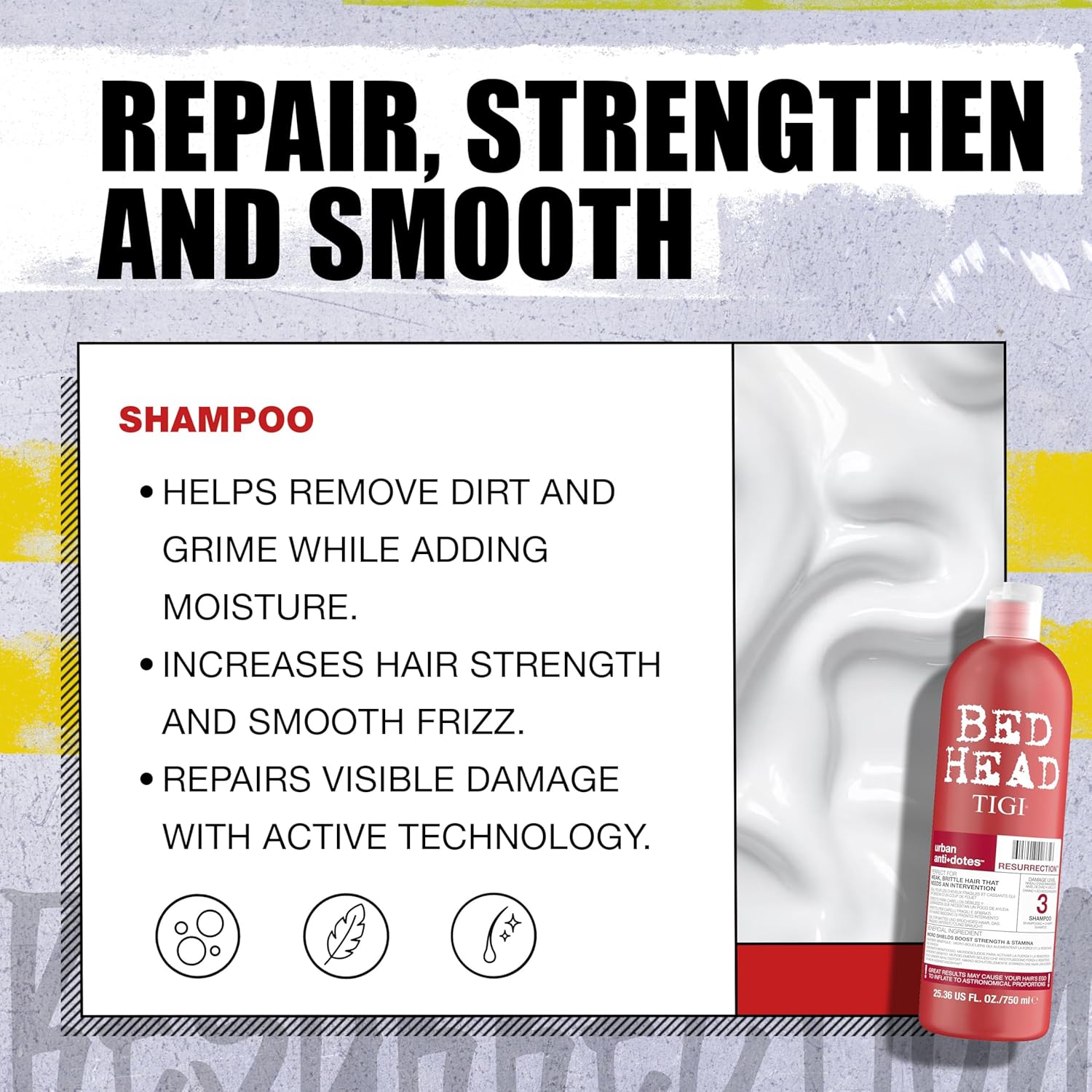 TIGI Bed Head Resurrection Shampoo &amp; Conditioner Set – Damage Repair Haircare – 2 x 750ml