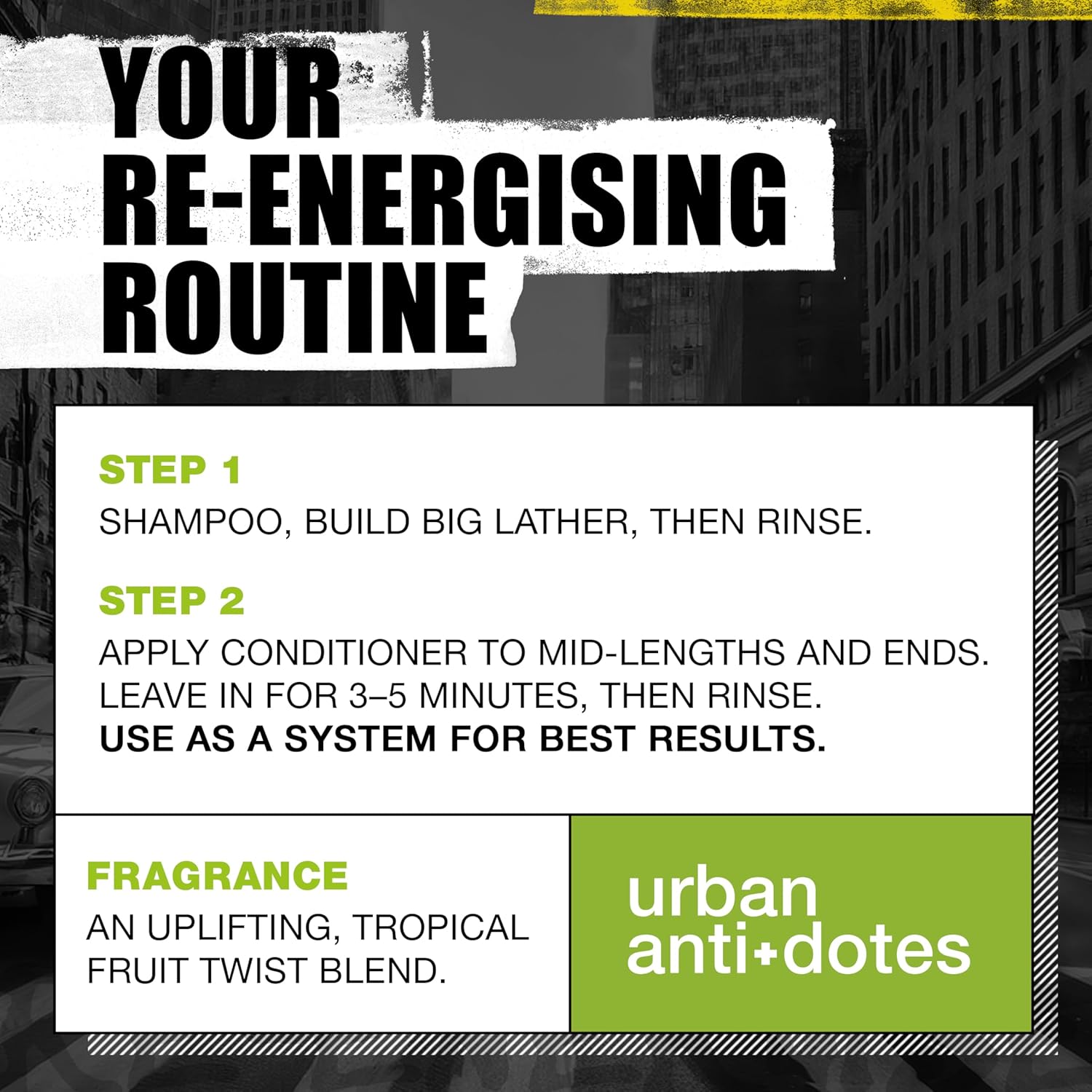 Tigi Bedhead Set  RE-ENERGISE SHAMPOO &amp; CONDITIONER SET - GREEN 750ML (PACK OF 2)