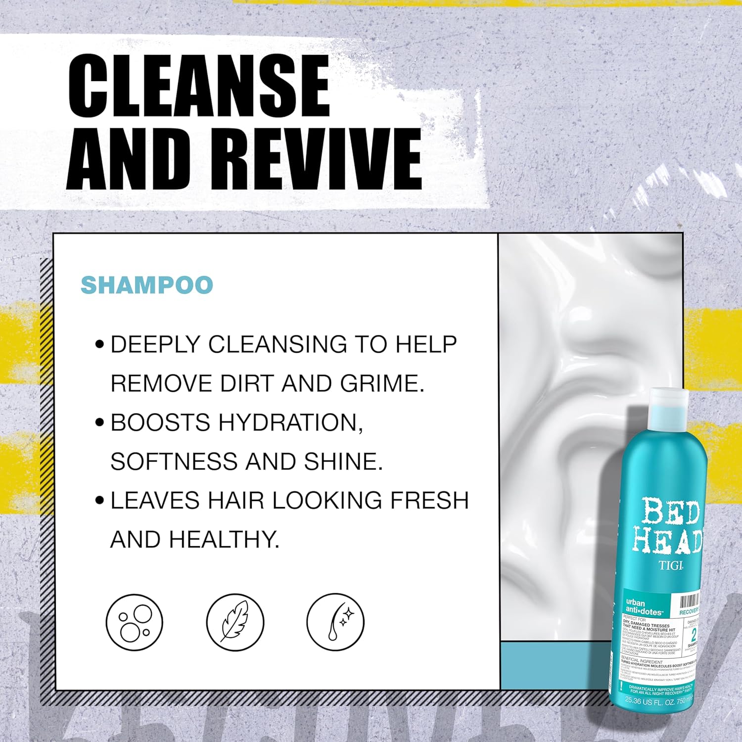 Tigi Bedhead Set  RECOVERY SHAMPOO &amp; CONDITIONER SET - BLUE 750ML (PACK OF 2)