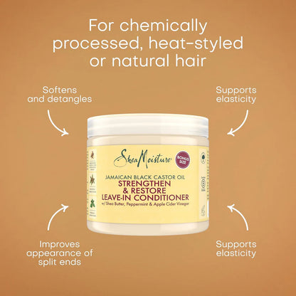 SheaMoisture Jamaican Black Castor Oil Strengthen &amp; Restore Leave-In Conditioner 16oz