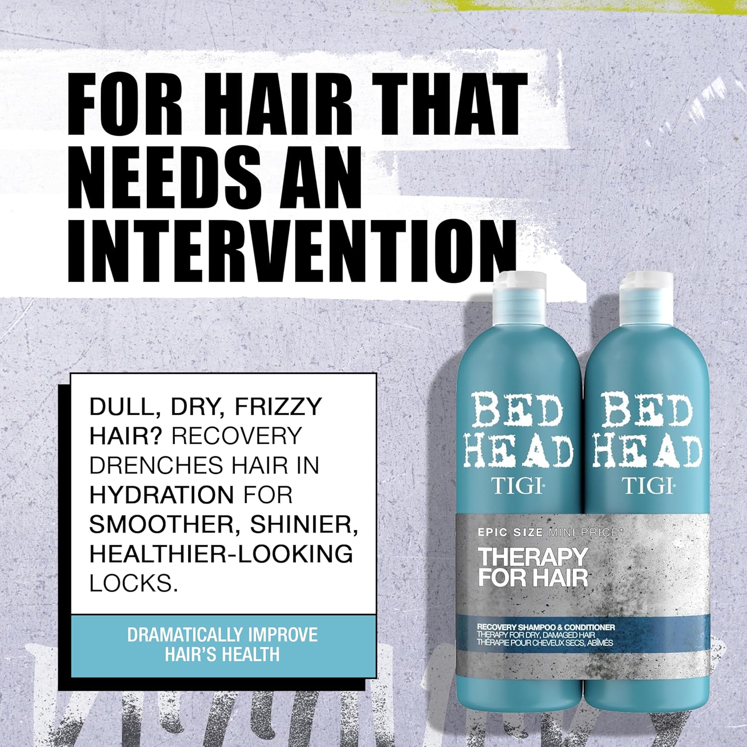 Tigi Bedhead Set  RECOVERY SHAMPOO &amp; CONDITIONER SET - BLUE 750ML (PACK OF 2)
