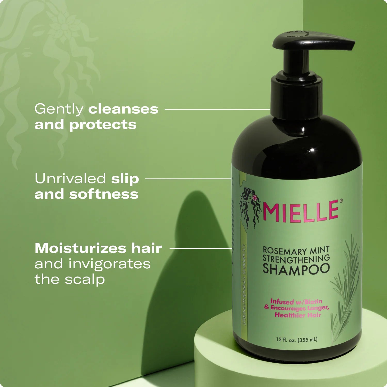 MIELLE ROSEMARY MINT SHAMPOO 12oz