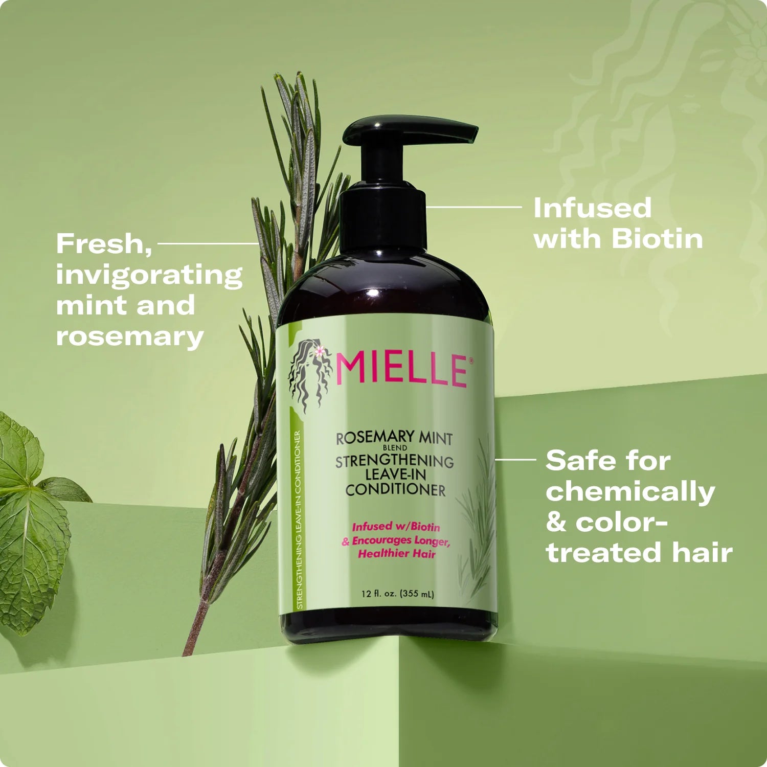 MIELLE ROSEMARY MINT LEAVE-IN CONDITIONER 12oz