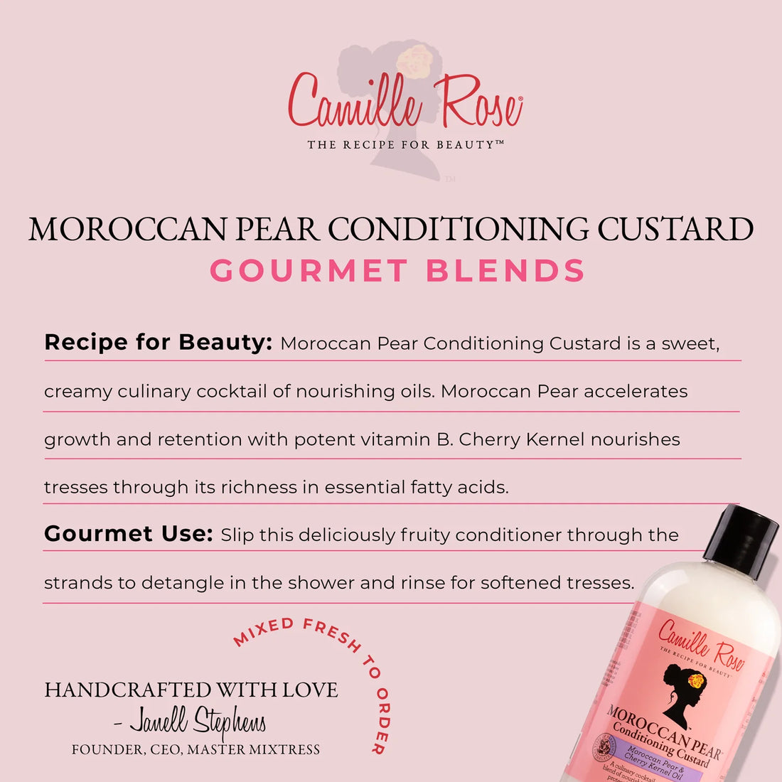 Camille Rose Moroccan Pear Conditioning Custard 12 oz